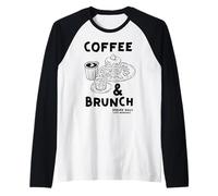 Coffee & Brunch Club Pancakes Breakfast Cafe Lover Weekend Raglan Baseball Tee