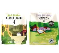 Coffee Bundle Taylors of Harrogates Rich italian Ground coffee 200g - Taylors Lazy Sundays Ground coffee 200g (Pack of 2)