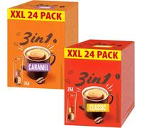 Coffee Bundle With Mokate 3in1 Classic Box Roasted Coffee x24 Sachets and 3in1 Caramel Box Roasted Coffee x24 Sachets (2 pack)