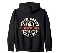 Coffee Cabins Conversations Cabin Crew Zip Hoodie