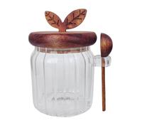 Coffee Canister, 400ml Airtight Glass Sugar Bowl with Lid and Spoon for Kitchen Countertop Storage, Ideal for Coffee Bar, Pantry Organization and Keeping Brown Sugar Fresh