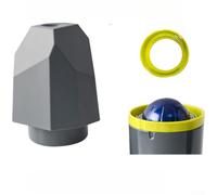 Coffee Capsule Bin with Press, 300ml Coffee Grounds Container Kitchen, | Waste Capsule Separator and Aluminum Foil Disposal Bin, Compact Knock Box for Pods, Gray