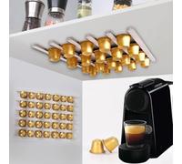 Coffee Capsule Holder Drawer for OriginalLine - Space Saving Pod Organizer with Sliding Mechanism 28x10x5cm(White)