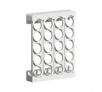Coffee Capsule Holder Wall Mounted Storage Rack with 20 Holes for Compact and Tidy Coffee Capsule Organization in Kitchen or Lounge Areas (White)