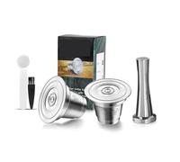 Coffee Capsule Reusable，Compatible for Philips，L'Or Barista LM8012 Coffee Machine Coffee Filter Pod Food Grade Stainless Steel(B 2pcs with Tamper)