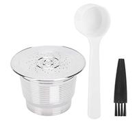 Coffee Capsule Set Reusable Refillable Stainless Steel Filter Coffee Making Accessories for Home Office Use Food Grade PP Plastic 304 Stainless Steel 3.7 x 2.7cm 1 Set Silver