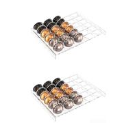 Coffee Capsule Storage Drawer Organizer Tray Holds 30 Capsules Acrylic Coffee Pod Holder to Keep Capsules Neatly Stored and Easy to Access (2 pieces)