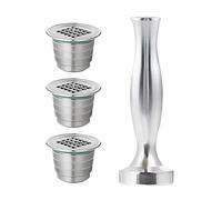 Coffee Capsules 304 Stainless Steel Replacement for Machines Brewers with Brush Spoon Small Hammer User Manual