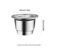 Coffee Capsules Stainless Steel Coffee Maker Pod Filters Cup 0.13oz Capacity for U CitiZ Pixie Le Cube Maestria Lattissima Inissia Concept Coffee Machine