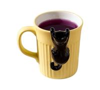 Coffee Cat 350 ml Ceramic Decoration for Desk | Coffee Cups Animals Table Decoration - for Tea Milk Water Home Bedroom Office Apartment Children Girls