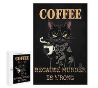 Coffee Cat Gone Wrong Art Jigsaw Puzzle, 1000 PCS, for Adult Puzzle Fans, An Absorbing Project for Relaxed Weekends, for Family Fun