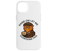 Coffee Cat, Hang On Let Me Overthink This, funny meme Cats Case for iPhone 14 Plus