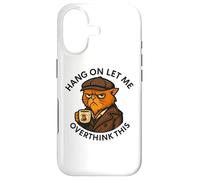 Coffee Cat, Hang On Let Me Overthink This, funny meme Cats Case for iPhone 17