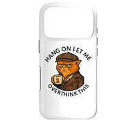 Coffee Cat, Hang On Let Me Overthink This, funny meme Cats Case for iPhone 17 Pro