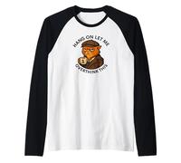 Coffee Cat, Hang On Let Me Overthink This, Funny Meme Cats Raglan Baseball Tee