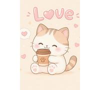 Coffee Cat Notebook: Kawaii Aesthetic Lined Notebook for Notes, Journaling, School & Daily Writing - Cute Pastel Animal Cover Design for Girls, Teens & Women