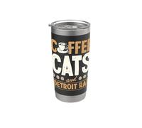 Coffee Cats and Detroit Rap Stainless Steel Insulated Tumbler