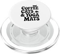 Coffee Cats and Yoga Mats Zen Vibes for Cat Lovers PopSockets PopGrip for MagSafe