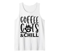 Coffee Cats & Chill Cat Lovers Lifestyle Collection Tank Top