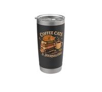 Coffee Cats Journaling Mom Design Stainless Steel Insulated Tumbler