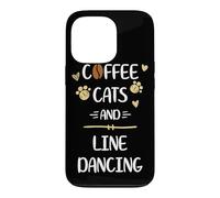 Coffee Cats & Line Dancing Country Western Dance Case for iPhone 13 Pro