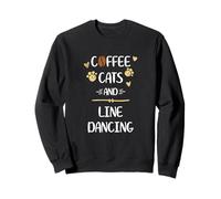 Coffee Cats & Line Dancing Country Western Dance Sweatshirt