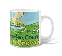 Coffee Ceramic Coffee Mug, Summer Casual Cup Sun Summer Green Novelty Hot Chocolate Mug with Handle Ideal for Friends Family Lovers Eldership Senior Co-Worker 11 Oz