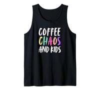 Coffee Chaos And Kids Coffee Single Or Co-Parent Mom Dad Tank Top