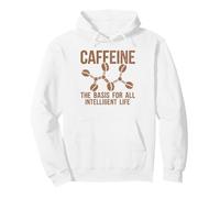 Coffee Chemical Structure Caffeine Molecule Chemistry Themed Pullover Hoodie