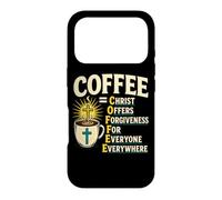 COFFEE Christ Offers Forgiveness Faith Quote Case for iPhone 17 Pro