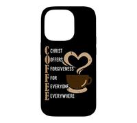 Coffee Christ Offers Forgiveness For Everyone Everywhere Case for iPhone 14 Pro