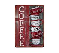 Coffee Christ Offers Forgiveness For Everyone Everywhere Retro Metal Tin Sign, Vintage Decor Art Poster for Bar, Home, Man Cave, Kitchen, Laundry Room Gift 8x12Inch