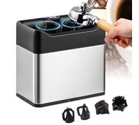 Coffee Cleaner Set, Portafilter Scraper and Brush for Efficient Cleaning in Home and Commercial Coffee Equipment