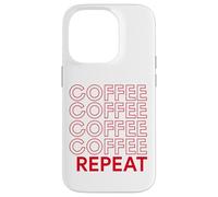 Coffee Coffee Repeat Funny Caffeine Addicted Barista Java Case for iPhone 14 Pro