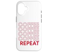 Coffee Coffee Repeat Funny Caffeine Addicted Barista Java Case for iPhone 16