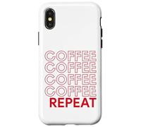 Coffee Coffee Repeat Funny Caffeine Addicted Barista Java Case for iPhone X/XS