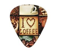 Coffee Collage Guitar Paddle 12 Pack Guitar Pickup Suitable For Playing Acoustic Guitars, Electric Guitars, Etc.