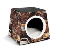 Coffee Collage Pet Hut Comfortable Nest for Pets Space Capsule Warm Soft Indoor Pet Shelter Space Pet House for Indoor Cats Small Dogs and Medium Animal