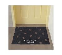 (coffee color, 60X90cm 23.6X35.4in) Coffee fan entry door household dirt-resistant floor mat Korean ins silk ring dust removal pvc floor mat cut into the door