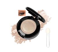 Coffee Color Pressed Fine Powder Eyeshadow Palette - Highly Pigmented, Longwear Blendable Waterproof Shimmer Cream Eyeshadow for Natural Looks, Comes with Mirror & Brush, Suitable for Day & Night