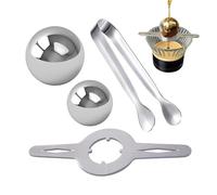 Coffee Cooler Ball Set - Cooling Ball, Drink Ice Replacement | Reusable Stainless Flavor Rapuator, Ice Cold Steel Cooling Ball p