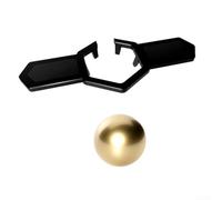 Coffee Cooling Ball 38mm, Stainless Steel Designed for Chilling Drinks Like Coffee and Cocktails, Dishwasher Safe (Black+38MM gold)