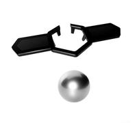 Coffee Cooling Ball 38mm Tool for Enjoying Your Beverages at the Perfect Temperature (Black+38mm Silver)