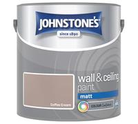 Coffee Cream Johnstone’s Wall & Ceiling Matt Paint 2.5L - Smooth Matt Finish, Excellent Coverage, Quick Dry, Low Odour Interior Paint for Walls & Ceilings