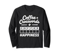 Coffee Crosswords + Happiness Design for Puzzle and Caffeine Long Sleeve T-Shirt