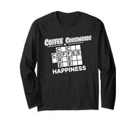 Coffee Crosswords + Happiness Design for Puzzle and Caffeine Long Sleeve T-Shirt