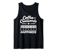 Coffee Crosswords + Happiness Design for Puzzle and Caffeine Tank Top