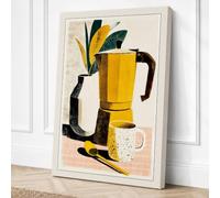Coffee Culture Collage Canvas Wall Art Print 30x20 Inch
