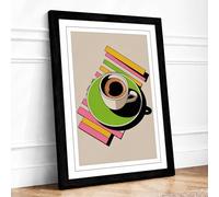 Coffee Culture Framed Wall Art Print A1 Black