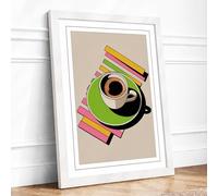 Coffee Culture Framed Wall Art Print A3 White